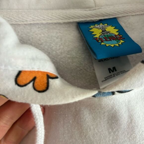 Teenage Colorful Bored Floral Print Hoodie M - Picture 7 of 16